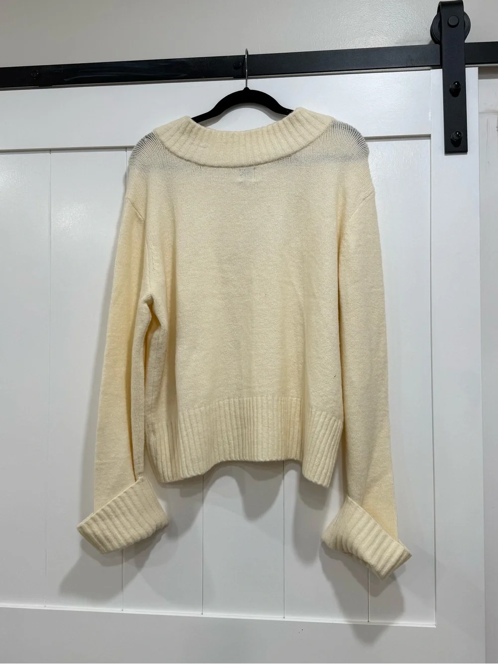 a new day Ivory V-Neck Cozy Knit Sweater